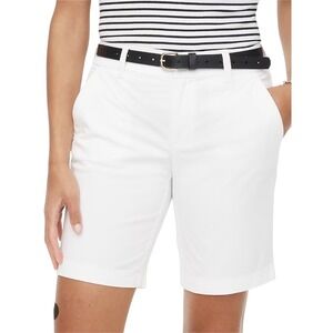 J.Crew Womens White Chino Shorts Size 2 New‎ With Tags Casual 9 in. NWT $50